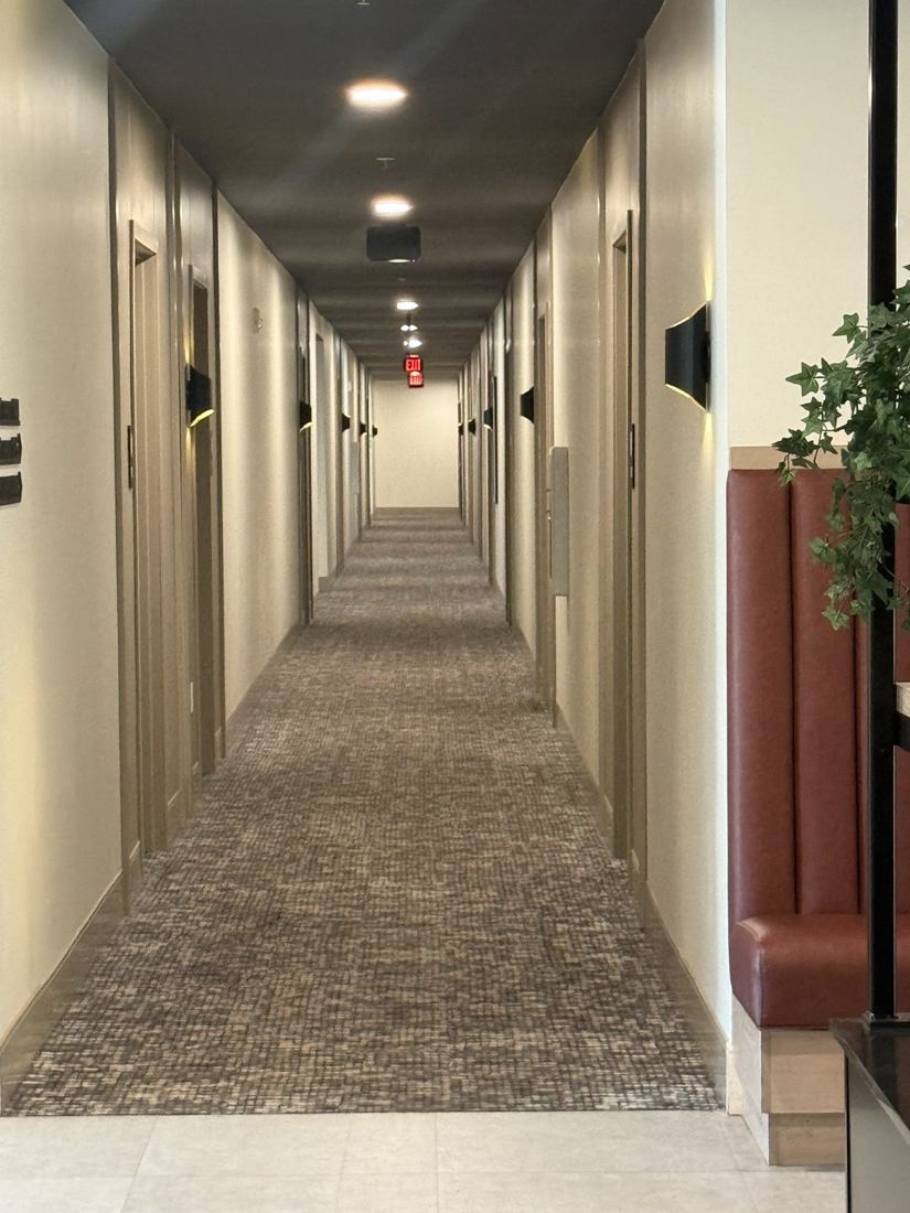 Apartment building hallway